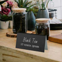 Tea Name & Price Table Tent Sign