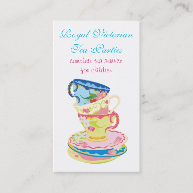Tea or Ceramic service business cards (Front)