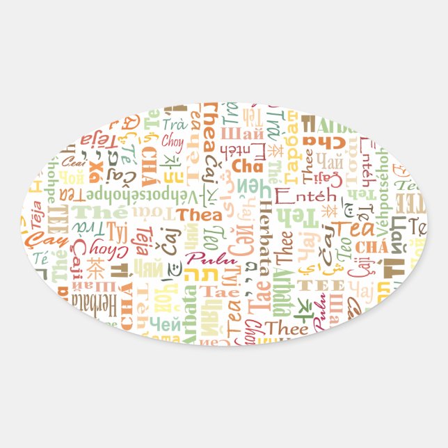 Tea Oval Sticker (Front)