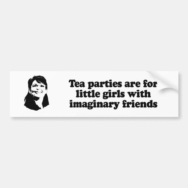 Tea Parties are for little girls Bumper Sticker (Front)