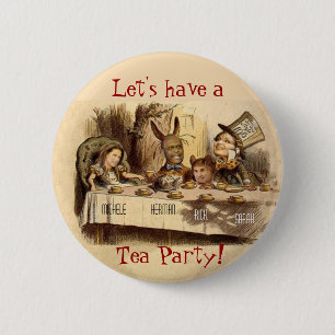 Tea Party 6 Cm Round Badge