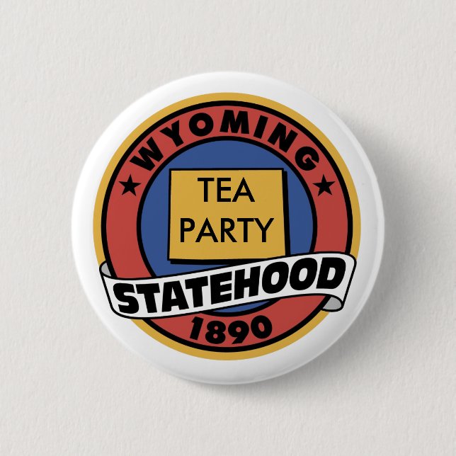 TEA PARTY 6 CM ROUND BADGE (Front)