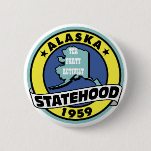 TEA PARTY ACTIVIST 6 CM ROUND BADGE