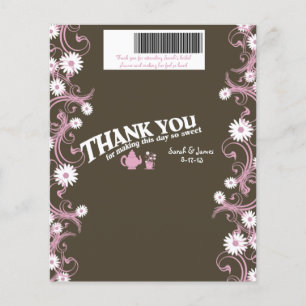 Tea Party and Daisy Chocolate Bar Favour