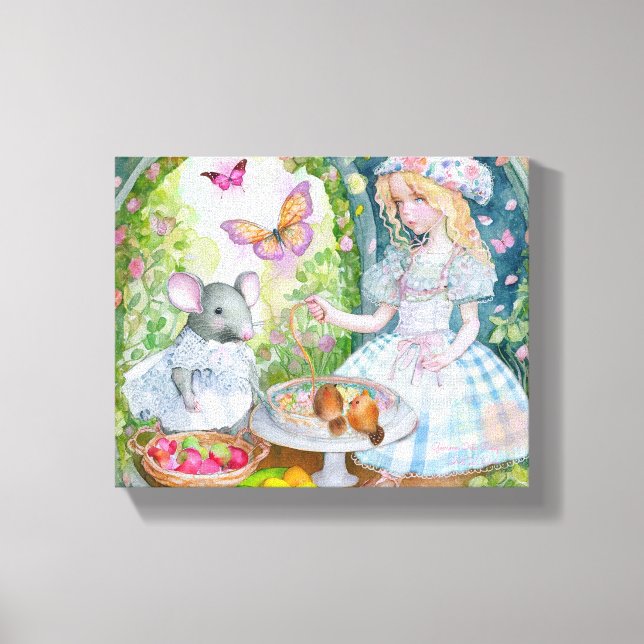 Tea Party at garden Canvas Print (Front)