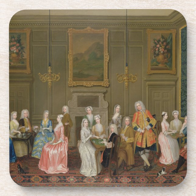 Tea Party at Lord Harrington's House, St. James's Coaster (Front)
