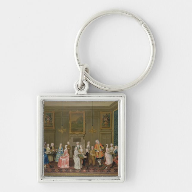 Tea Party at Lord Harrington's House, St. James's Key Ring (Front)