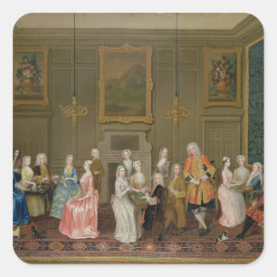 Tea Party at Lord Harrington's House, St. James's Square Sticker