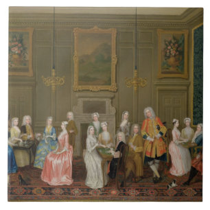 Tea Party at Lord Harrington's House, St. James's Tile