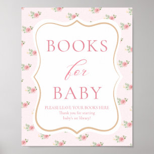 Tea Party Baby Shower Books for Baby Poster