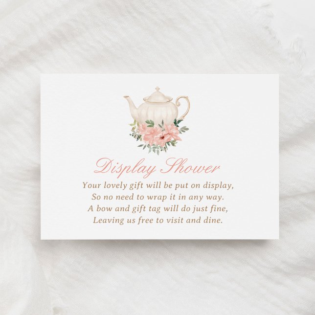Tea Party Baby Shower Display Shower Enclosure Card (Creator Uploaded)
