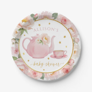 Tea Party Baby Shower Floral Paper Plates