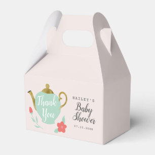 Tea Party Baby Shower Floral Thank You Favour Box