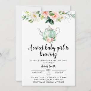 Tea Party Baby Shower Invitation