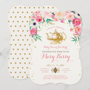 Tea Party Baby Shower Invitation
