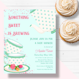 Tea Party   Baby Shower Invitation
