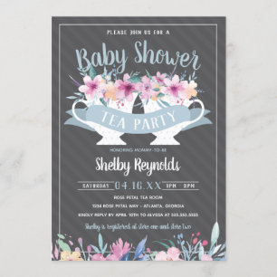 Tea Party Baby Shower Invitation