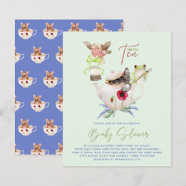 Tea Party Baby Shower Invitations Cute Tea Pot