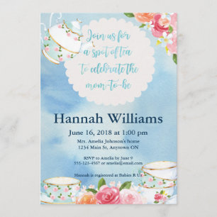 Tea Party Baby Shower Invite