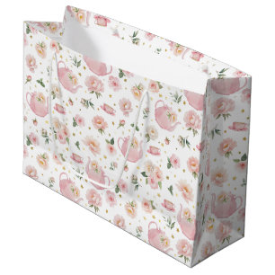Tea Party Baby Shower Large Gift Bag