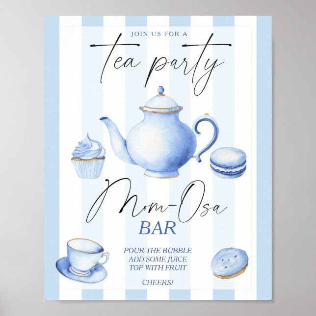 Tea party baby shower Momosa bar Poster (Front)