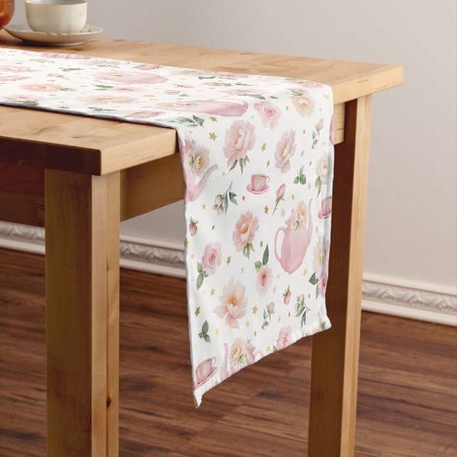 Tea Party Baby Shower Table Runner (In Situ)