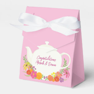 Tea Party Baby Shower Teapot Pink Girl Favour Box