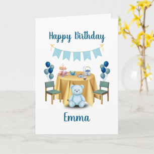 Tea Party Birthday Card