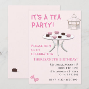 Tea Party Birthday Invitation