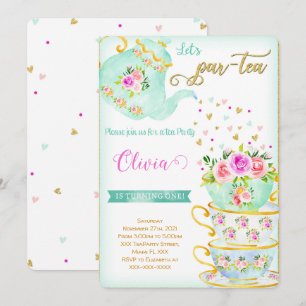 Tea Party Birthday Invitation