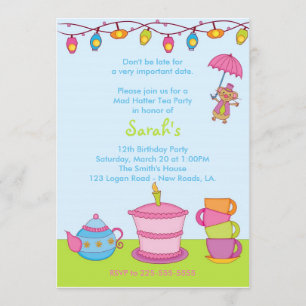 Tea Party Birthday Invitation
