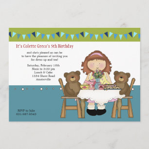 Tea Party Birthday Invitation
