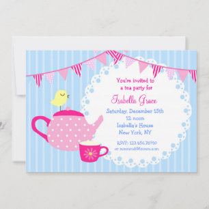 Tea Party Birthday Invitations