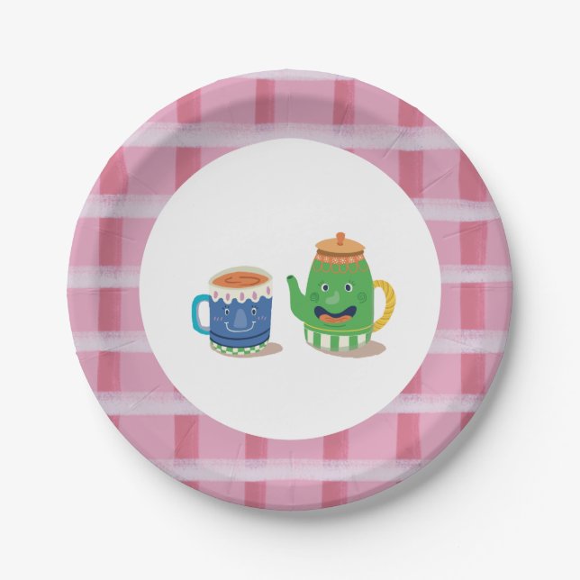 Tea Party Birthday Paper Plate (Front)