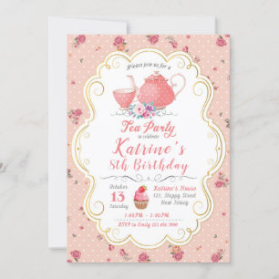 Tea Party Birthday. Tea Party Baby Shower Invitation