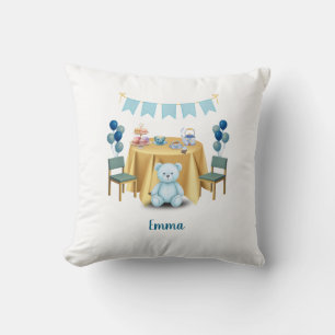 Tea Party Birthday Throw Pillow Gift