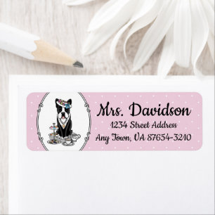 Tea Party Boston Terrier Dog (black) Cute