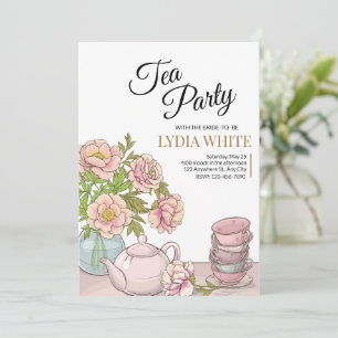 Tea Party Bridal Shower Bridal Tea Shower Invitation