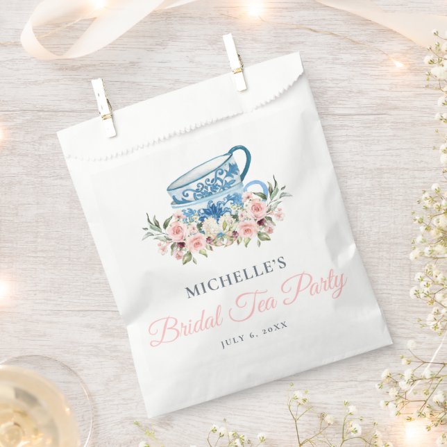 Tea Party Bridal Shower Favour Bags (Clipped)