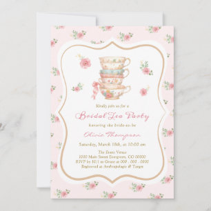 Tea Party Bridal Shower Invitation