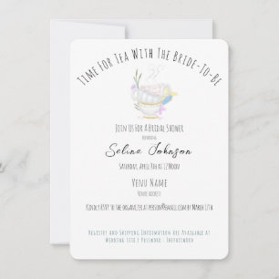 Tea Party Bridal Shower Invitation 