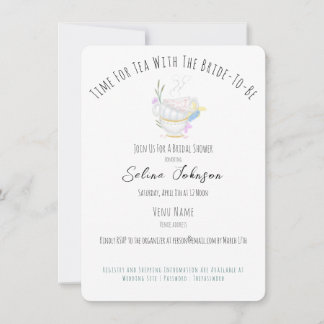 Tea Party Bridal Shower Invitation 
