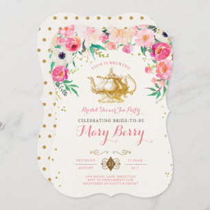 Tea Party Bridal Shower Invitation