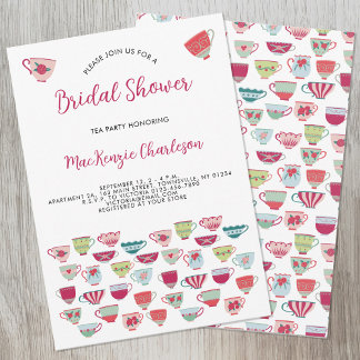 Tea Party Bridal Shower Invitation