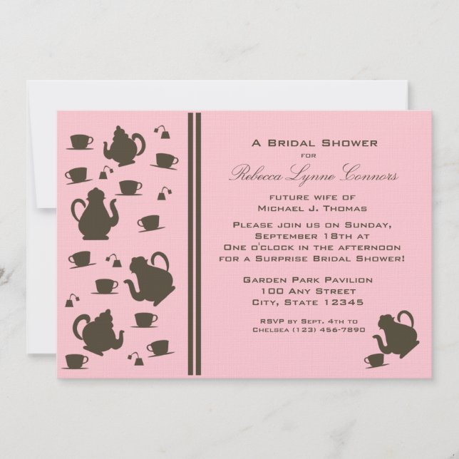 Tea Party/ Bridal Shower Invitation (Front)