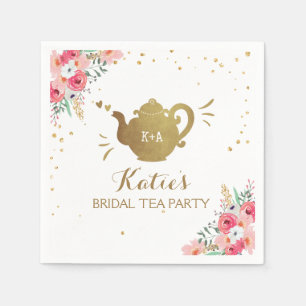 Tea party Bridal shower Paper Napkins Bridal tea