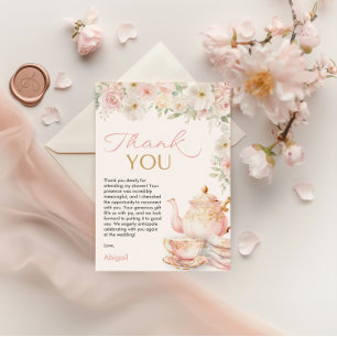Tea Party Bridal Shower Thank You Card