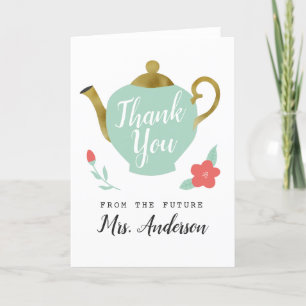 Tea Party Bridal Shower Thank You Card