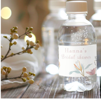 tea party  Bridal shower   Water Bottle Label