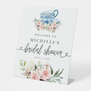 Tea Party Bridal Shower Welcome Sign